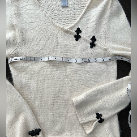 CANYON RIVER BLUES SILK ANGORA SWEATER SIDE TIE EUC SIZE Junior Large 11-13 - Picture 3 of 6